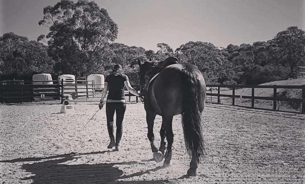 Shanna with her horse Poppy.